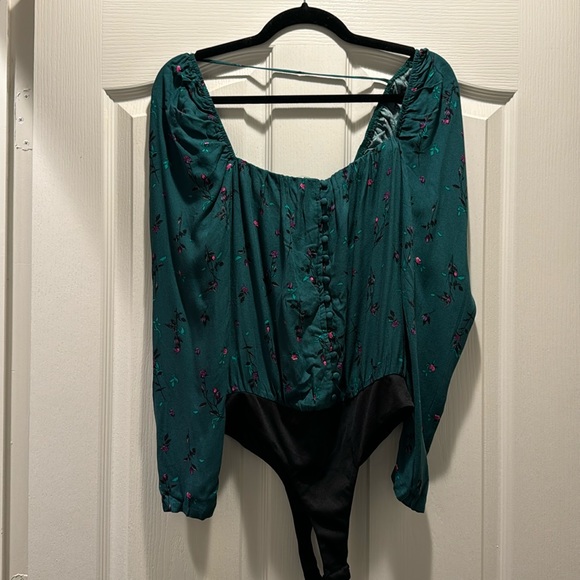 AFRM green floral bodysuit - Picture 2 of 7